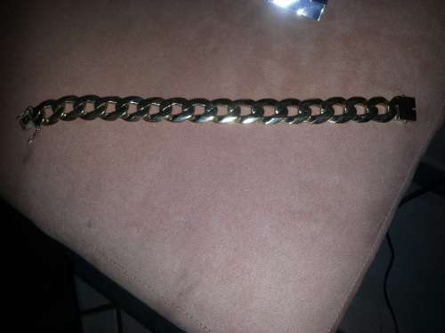 9ct yellow gold heavy mens bracelet