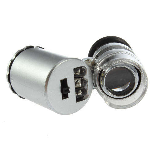 60X Mini Microscope Magnifier Jewelers Loupe for iPhone 4 4S with LED Light