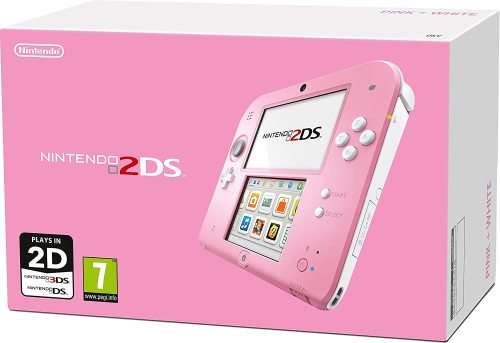 pink and white Nintendo 2DS console (EUR) (plays 3DS + DS games)