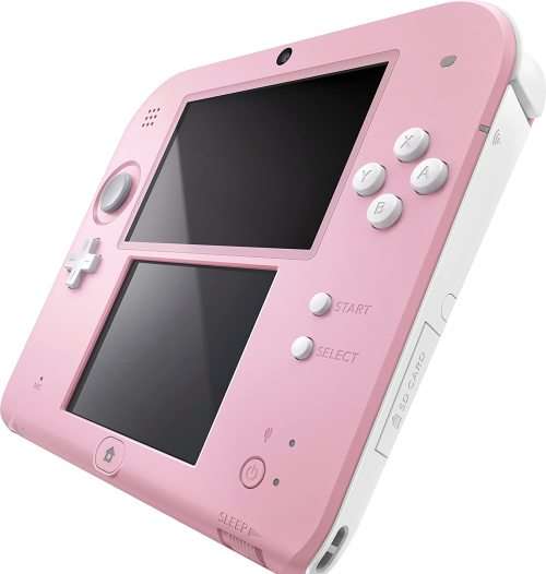 pink and white Nintendo 2DS console (EUR) (plays 3DS + DS games)