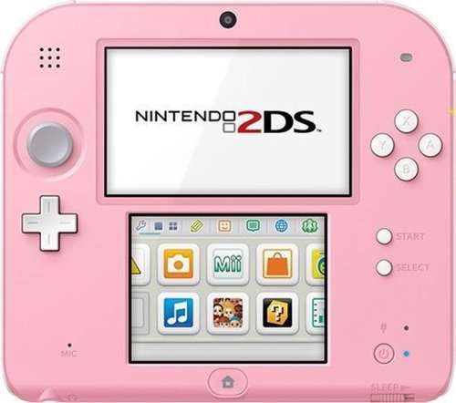 pink and white Nintendo 2DS console (EUR) (plays 3DS + DS games)