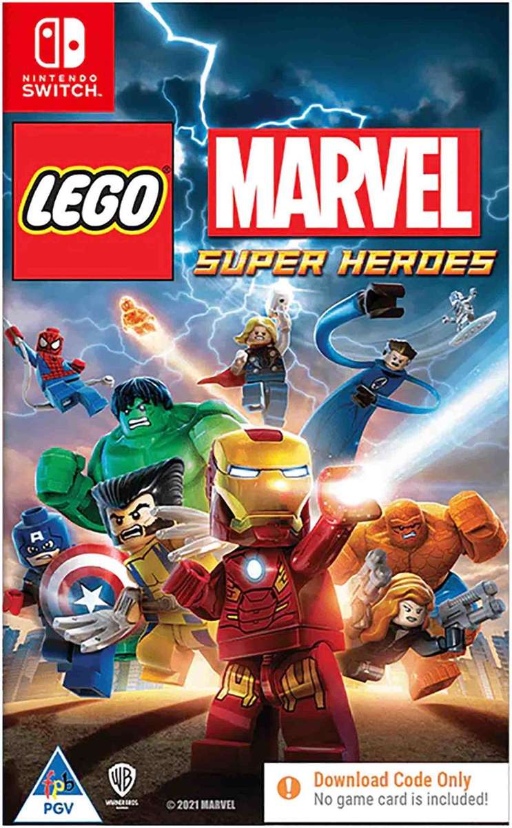 LEGO Marvel Super Heroes (download code in sealed Nintendo Switch box)