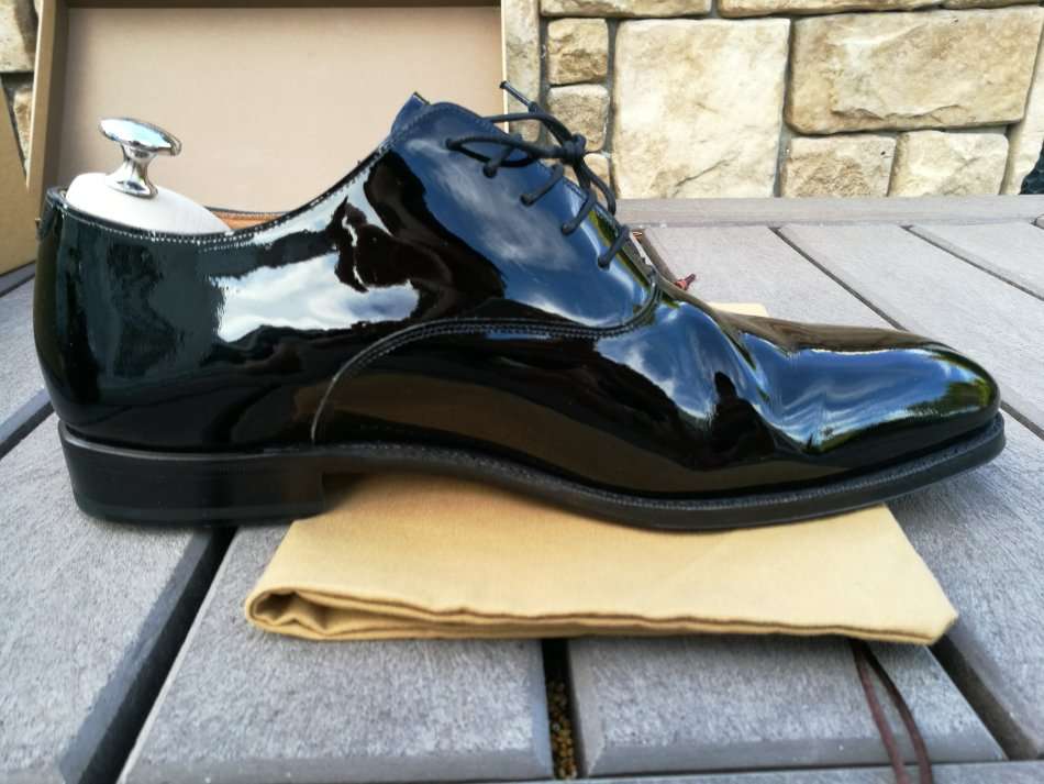 Meermin patent leather Oxfords Size 10.5E (Imported) Goodyear welted