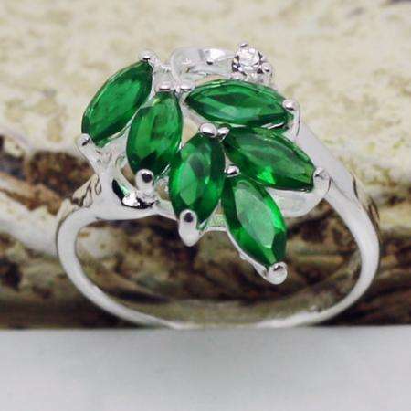 EMERALDE QUARTZ 925 STERLING SILVER RING