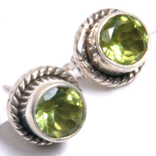 GREEN STORY PERIDOT 925 SILVER EARRINGS
