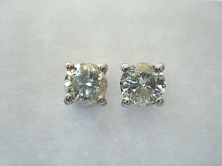 STUNNING 18CT WHITE GOLD DIAMOND STUDS 0.66CT