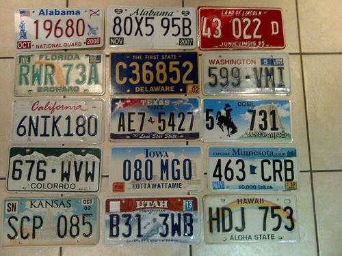 US number plates