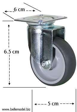 Caster wheels with swivel top - 50 mm