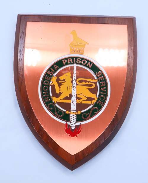 Rhodesian Prison Service Plaque. Original