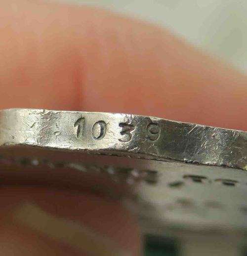 Full size - S.A.D.F Silver Numbered on Rim #1039. Hallmarked Silver. S.A.M