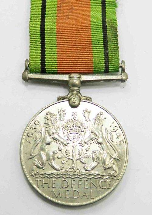 Full size - WWII Defense Medal. British Issue. Unnamed as issued.