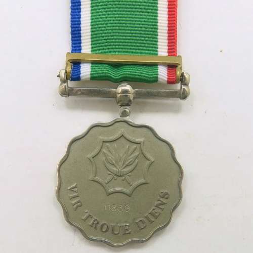 FULL SIZE: Vir Troue Diens Medal. With Bar for 40 years.. Numbered. #11839