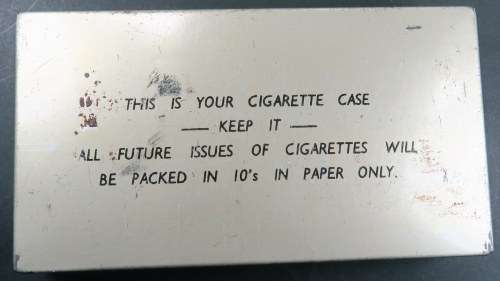 WW II Cigarette Metal Box.