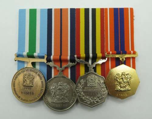 Full Size. Group of four Medals. To: Sgt A Bennet  4 SAI SA Army