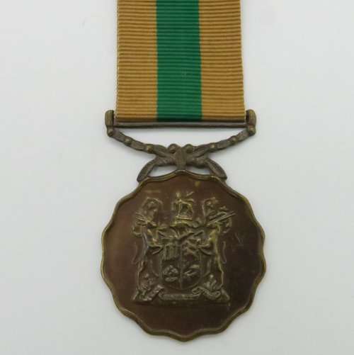 Full Size: South African Good Service/ Goeie Diens Medal. Bronze. Not numbered.