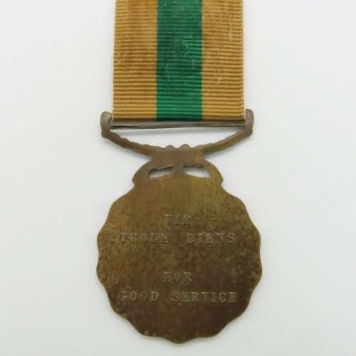 Full Size: South African Good Service/ Goeie Diens Medal. Bronze. Not numbered.