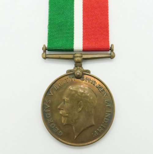 Full Size: War Service Medal. Mercantile Marine(1914 -1918)  Albert Flay.