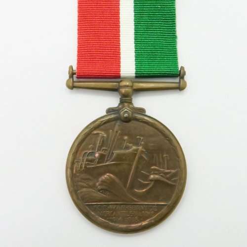 Full Size: War Service Medal. Mercantile Marine(1914 -1918)  Albert Flay.