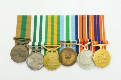 Full Size. Group of six Medals. To: WO11 C T Hutchinson. SA Navy
