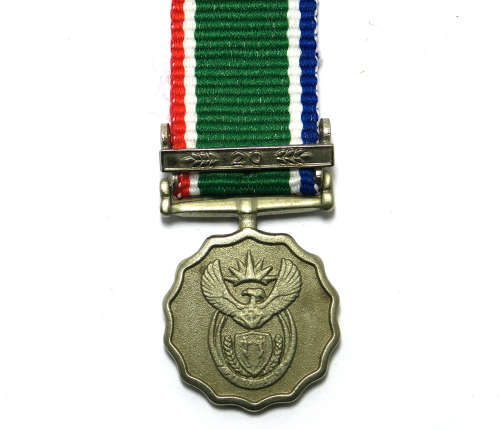 Miniature Medal - SA Long Service with 20 Year Bar