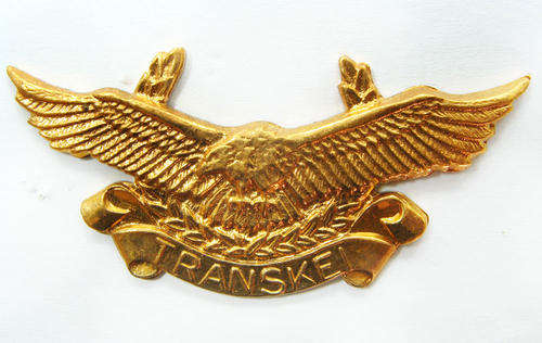 Full Size.  Transkei Air Wing, Brass Cap Badge. ..