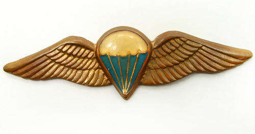 S.A. Parachute Basic Paratrooper Wing, 8 Jumps or more.