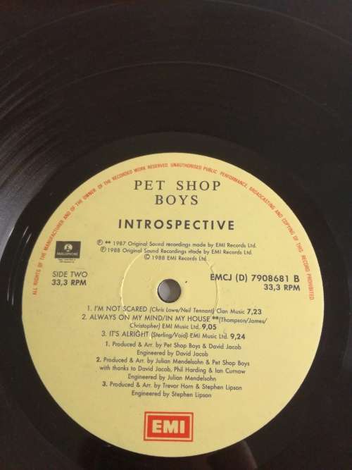 Pet Shop Boys - Introspective - (VG+/VG+) - Vinyl LP