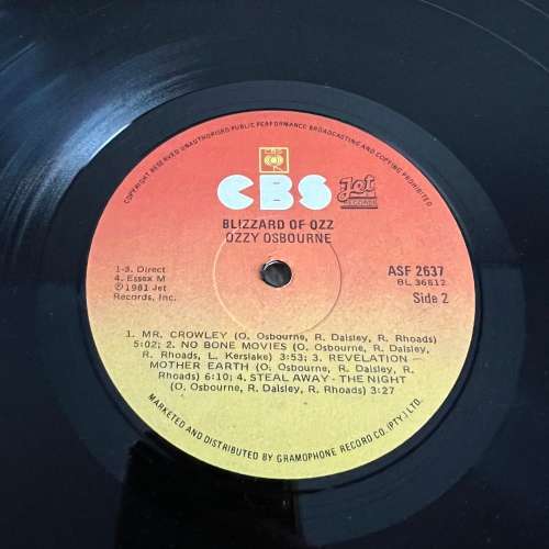 Ozzy Osbourne - Blizzard of Ozz - (Vinyl LP Record) - [Read Description]