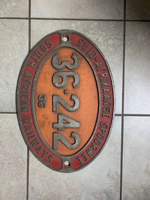 SAR 36-200 class cab side numberplate original