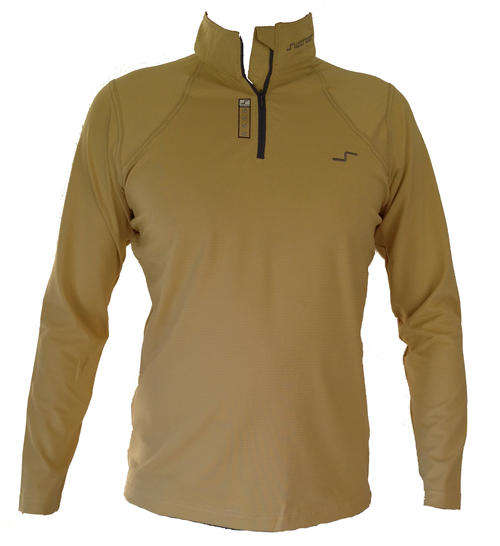 Swinger - Long Sleeve Zip-up Golfer - Gold SMALL