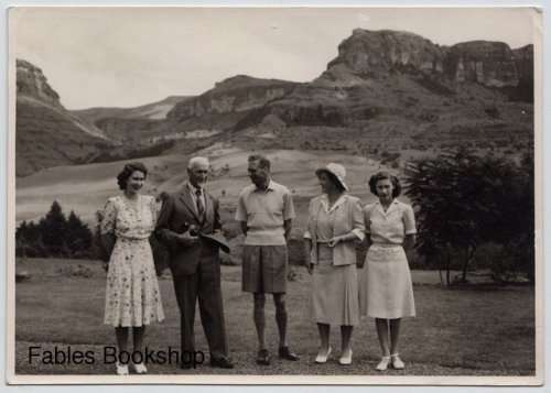 The Natal Mercury 1947 Royal Tour Of South Africa group portrait with Jan Smuts.