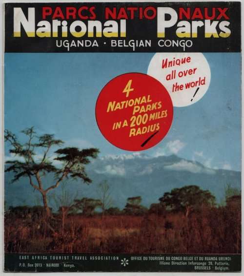 East Africa Tourist Association. NATIONAL PARKS, PARCS NATIONAUX Uganda, Belgian Congo.