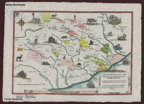 THE ZUURVELD 1820-1855 (reproduction hand-coloured map on hand-made paper).
