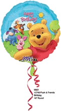18" (45.72cm) "Winnie the Pooh bear & Friends" foil balloon (REDUCED!!)