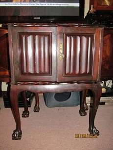 BALL & CLAW IMBUIA CABINET- Long Leggs-Perfect Condition SUPER SALE!