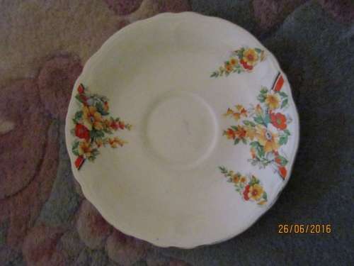 CREAMPETAL Saucer!!  Stamped "Grindley England"!!