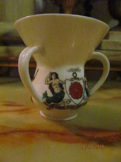 WH GOSS!! FIne Porcelain Model of Tyg with Three Handles  - Rd No 495670 - Unique Collectble