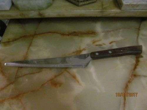 PRESTIGE !!! Vintage Stainless Steel Carving Knife - Wooden Handle