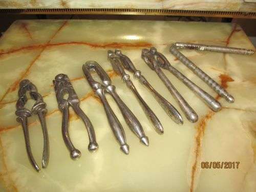 PLETHORA !! Lot of Six Vintage + Antique Nutcrackers - ALL Different and Collectable