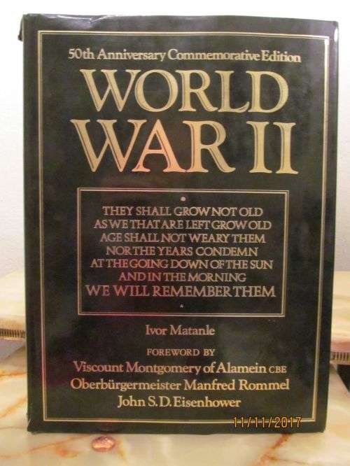 LARGE HARD COVER BOOK !! 50th Anniversary Commemorative Edition - World War II