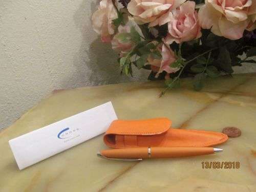 ATX CROSS !! Collectable ATX Cross Ballpoint Pen - Orange & Silver Trim - Black Ink, As New