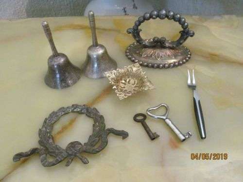 ODDS WITH ENDS !! Vintage Lot of Collectable Items - Eetrite Fork, Table Bells, Keys etc