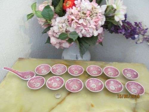 DYNASTY !! Vintage Lot/Set of 13 Enamel Painted Porcelain Chinese Items