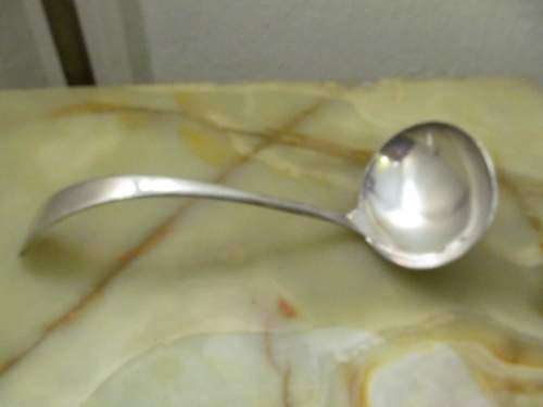 SERANCO !! Large Vintage Silver Plated Seranco Soup Ladle - Dovetail Handle Design
