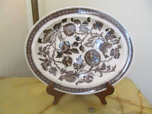 RIDGWAY 2 !! Vintage 1975+ Ridgeway Ceramic Serving Platter - Hand Engraved Jacobean
