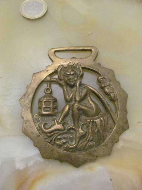 CORNWALL !! Rare Antique Pixie of Devon Horse Brass Ornament 1825 - 1939
