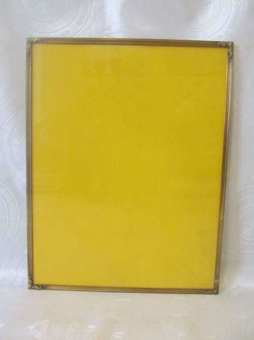 BRASS SCROLL !! Vintage Brass Picture/Photo/Art Frame with Protective Glass