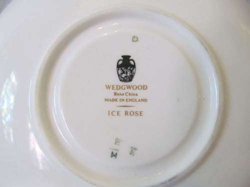 WEDGWOOD 5 !! Vintage 1960-1979 Pristine Condition Wedgwood Bone China "Ice Rose" Tea Trio