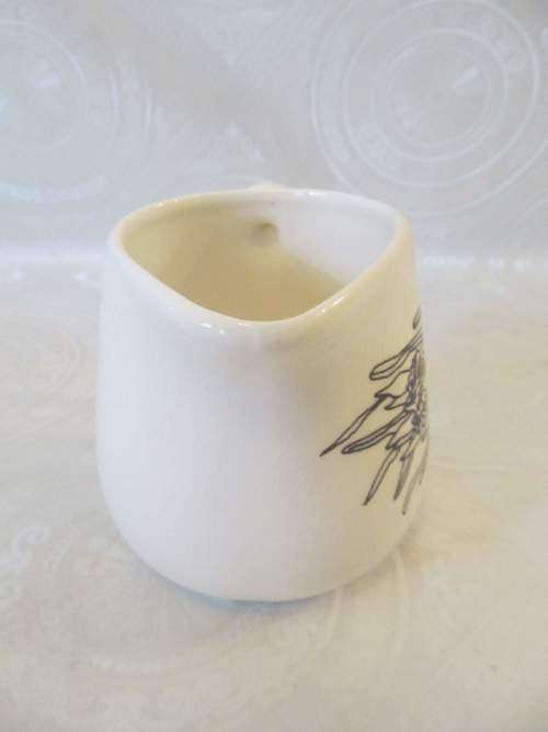 FLICK INC !! Contemporary Flick China (Frances Kierman) Creamer - Black Protea Pattern