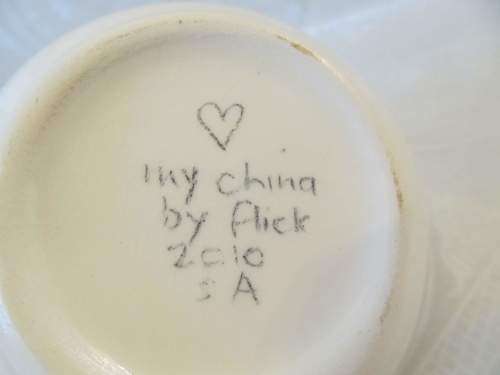 FLICK INC !! Contemporary Flick China (Frances Kierman) Creamer - Black Protea Pattern